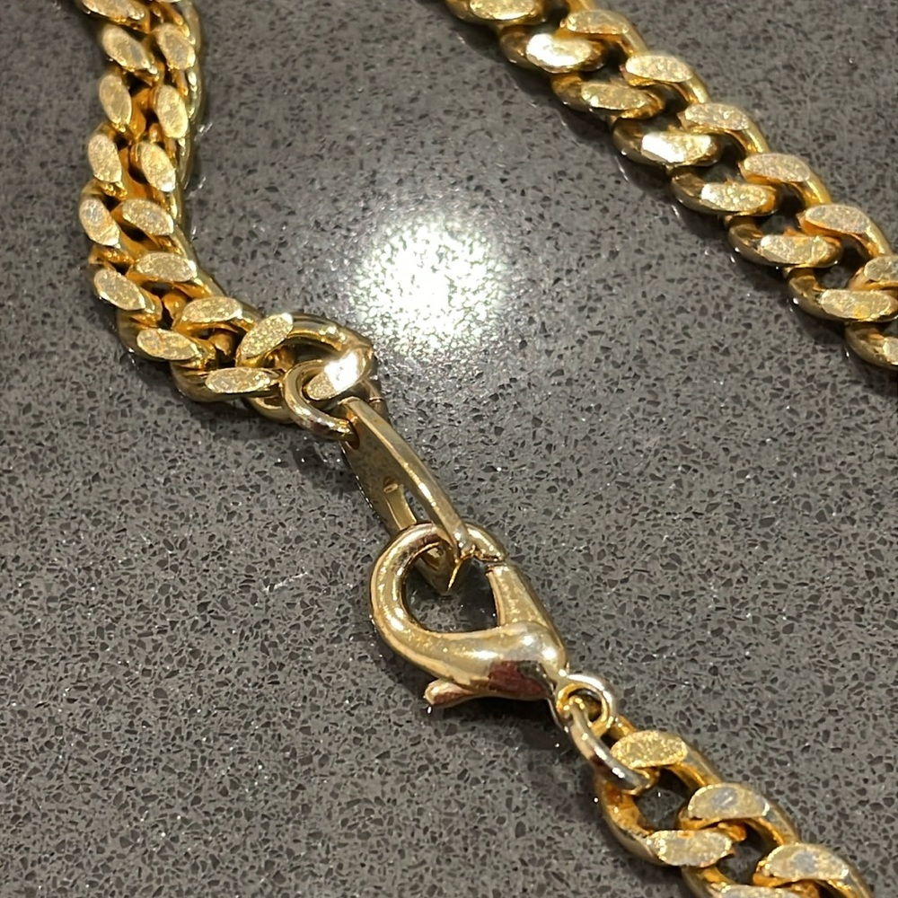 Gold Tone Link Chain Necklace - Picture 6 of 9